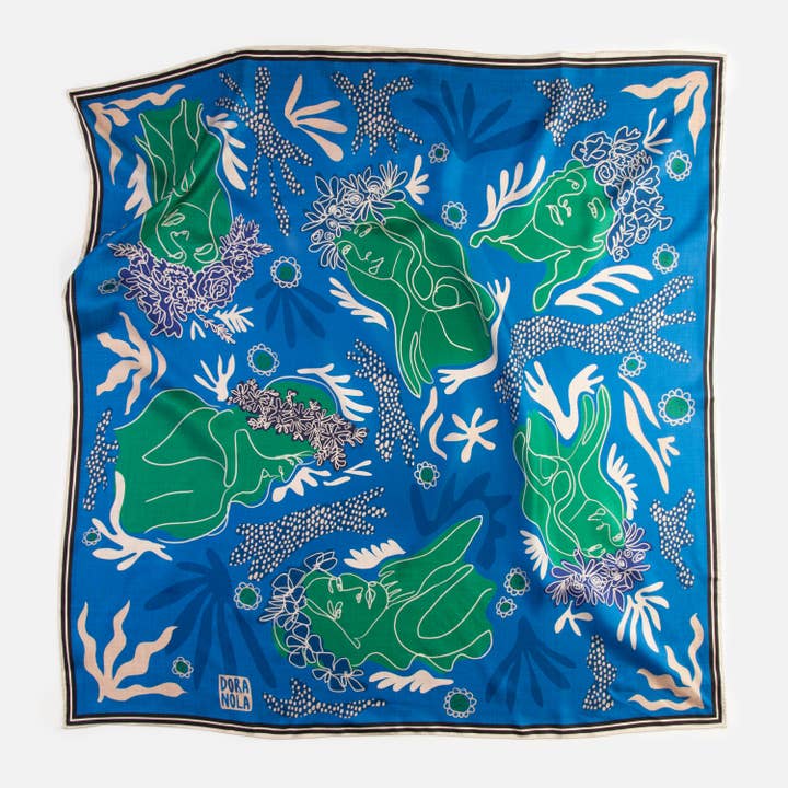 Queen silk scarf 90 for wholesale by Dora Nola