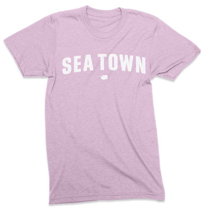 SeaTown Modern tshirt - lilac - Seattle vintage style tee for wholesale by Viaduct