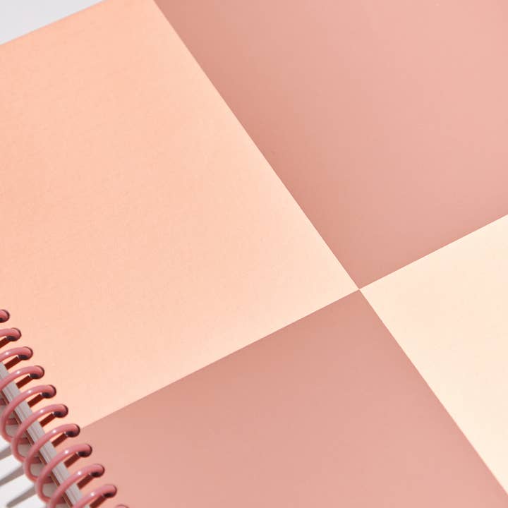 Erin Condren Design - Wholesale Notebook - 7x9 Monochrome Lined Notebook - Rose Gold