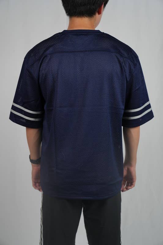 Lime Tree Clothing Inc. - Wholesale T-shirt – men's - Men’s Heavyweight Mesh Football Jersey w/ Stripe XS-2XL36