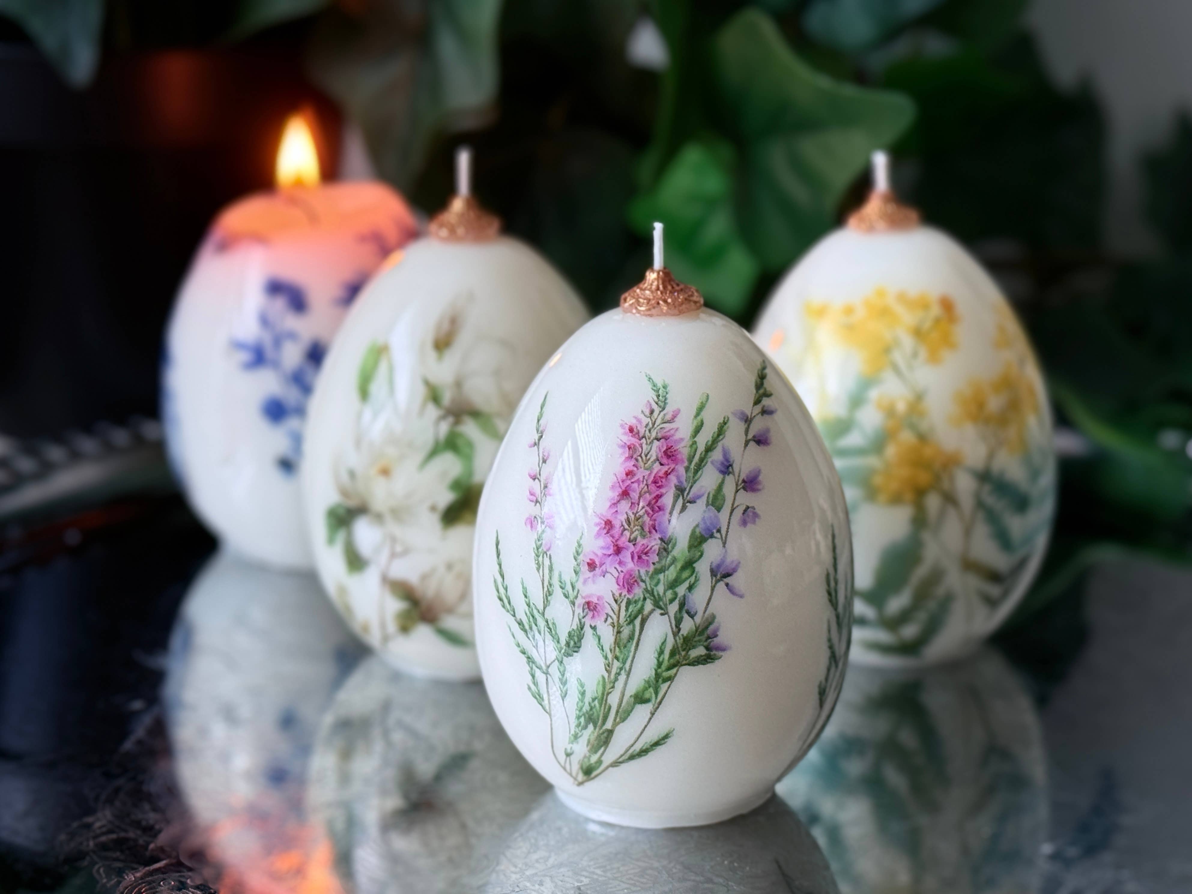 VR.candle - Wholesale Novelty Candle - Floral Easter Egg Candle: Spring holiday Decor11