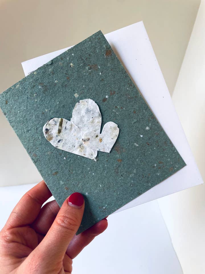Mini-Herzen handgefertigte Karten, umweltfreundliche Papierkarten für den Großhandel von Atelier By Cat