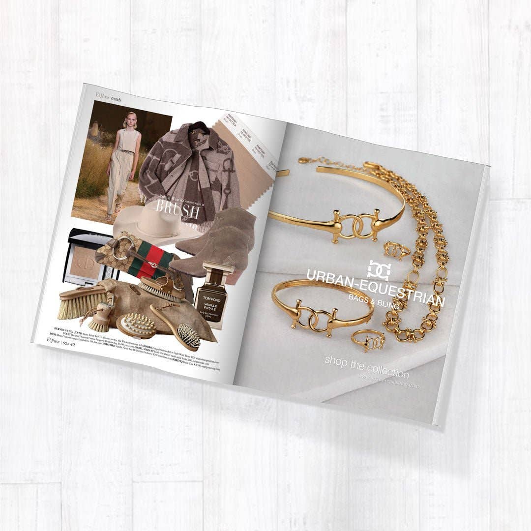 URBAN-EQUESTRIAN - Wholesale Bangle Bracelet - Talisman - Equestrian Horse Bit Bracelet in Gold7