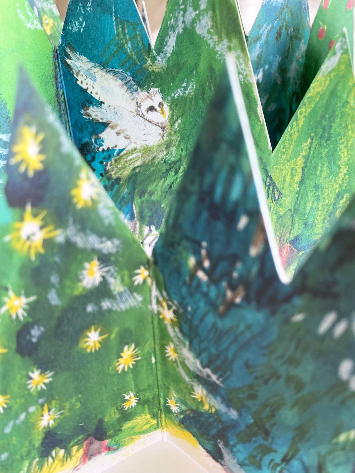 Esther Kent Design - Vente Cartes de Noël - Carte accordéon finie à la main Forêt Enchantée3