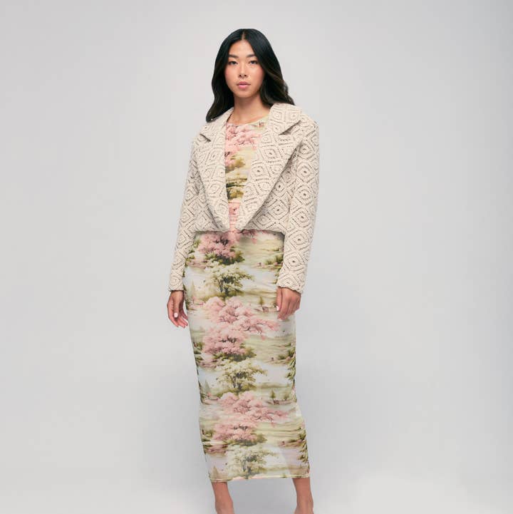 Crochet Blazer for wholesale by Hilary MacMillan