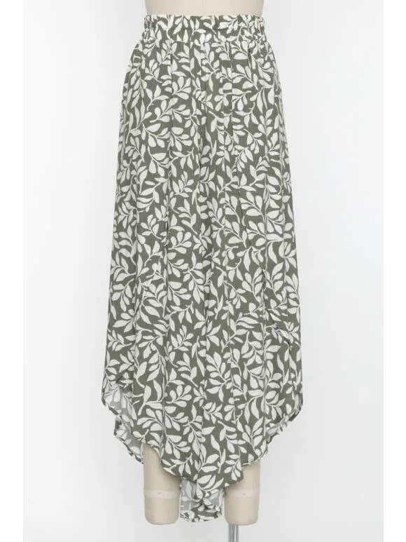 Dusty Olive Woven Overlap Split Thigh Pants for wholesale on Faire