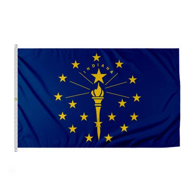 AGAS Indiana State Flag 8x12 ft - Printed 200D Nylon for wholesale by AGAS MFG INC