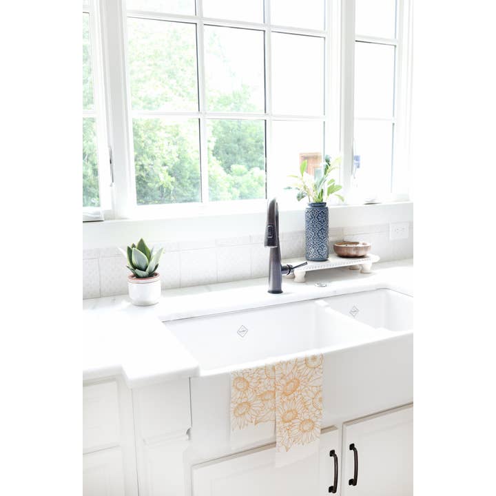 Highland Ridge | Handmade Home Decor - Wholesale Tea towel - Sunflower Tea Towel2