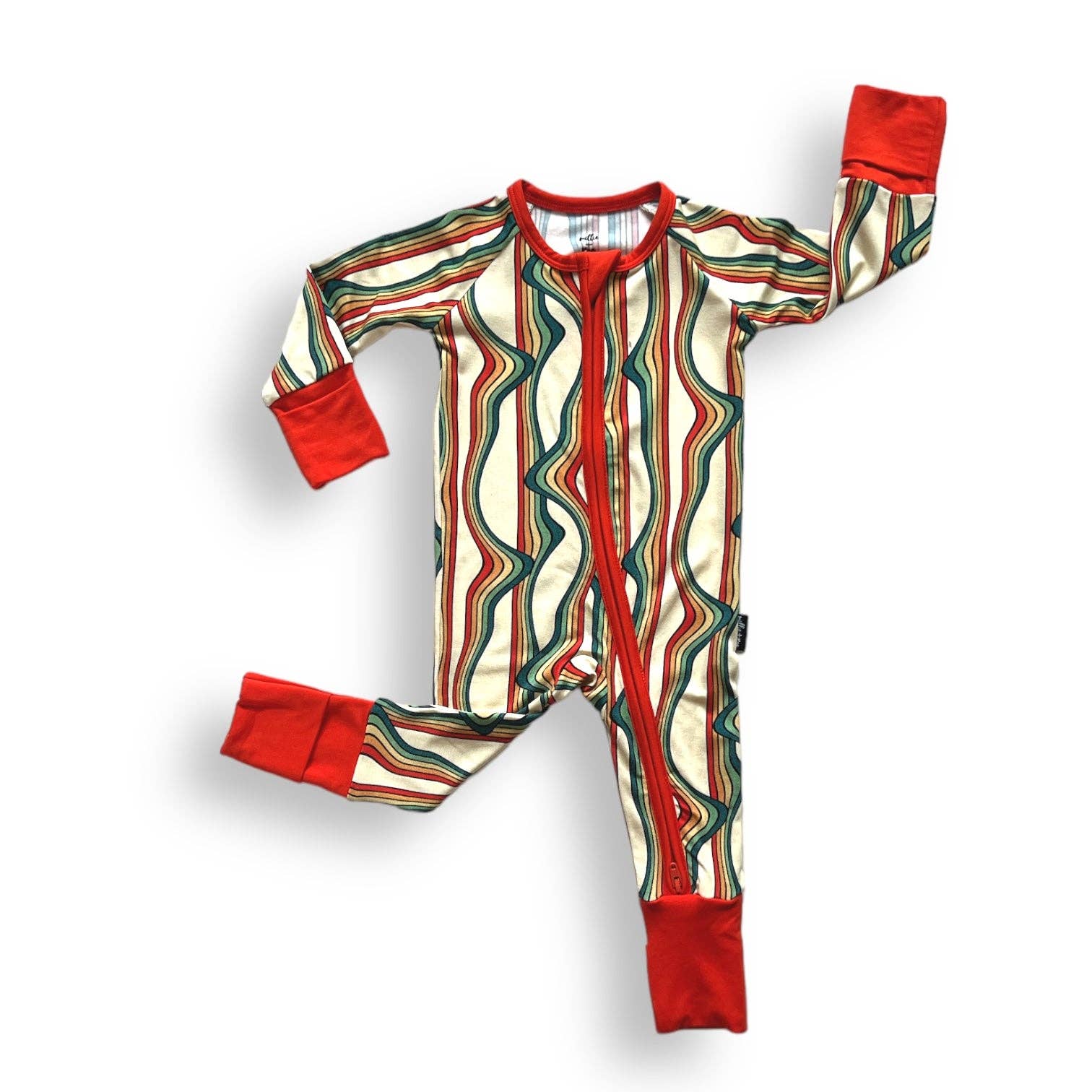 millie + roo LLC - Wholesale Jumpsuit - Baby - ZIP ROMPER - Retro Rainbow4