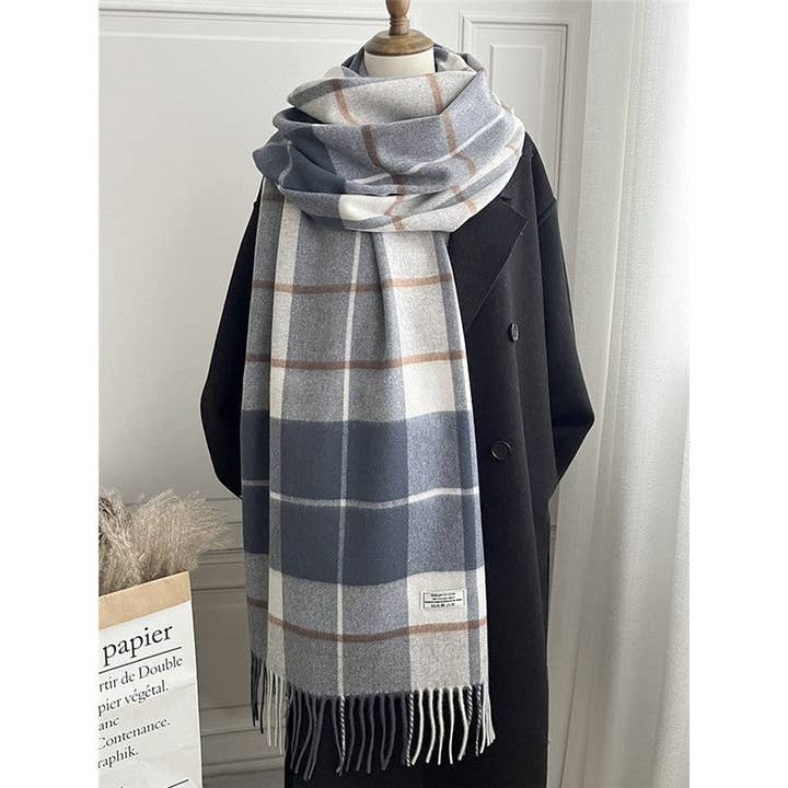 ShieldChic - Wholesale Scarf – Women's - Fashion Plaid Fringe Shawl Scarf1