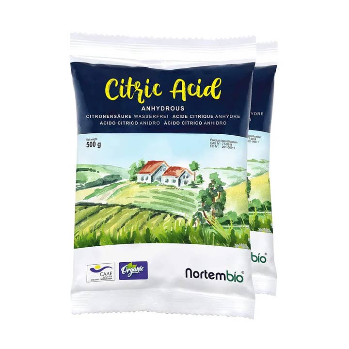 Ácido Cítrico Ecológico 1 Kg (Pack 2X500 G) para venta al por mayor de NORTEM BIOTECHNOLOGY GROUP