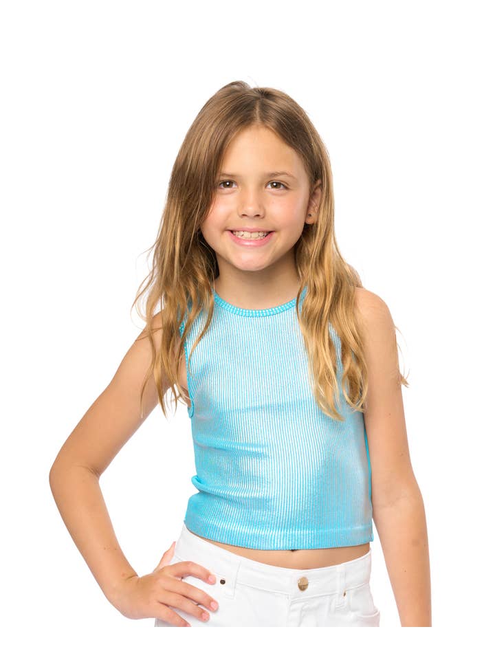 Malibu Sugar - Wholesale Shirt - Kids - Foil Painted Sleeveless Top for Tweens - 5 Colors !!