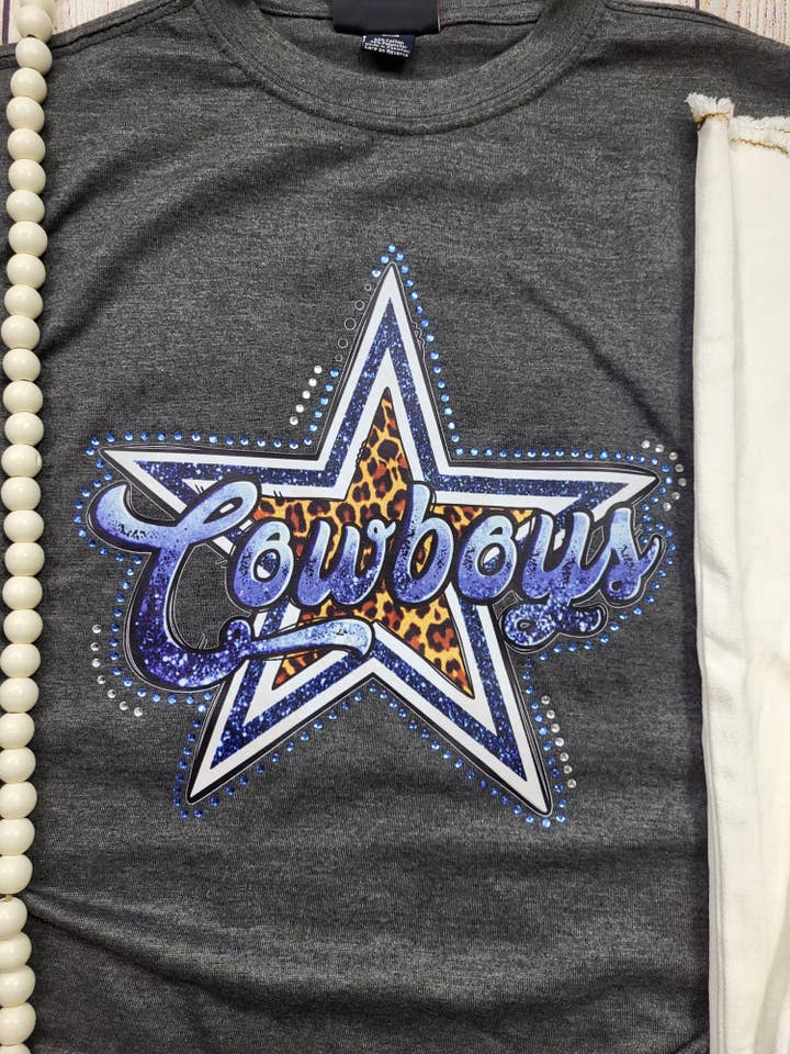 Tee de Cowboys Enfeitado por atacado de Wanderlust Designs Wholesale