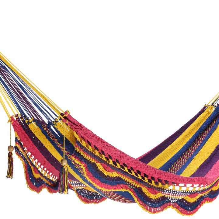 Blue Zapatera XL multicolor hammock for wholesale on Faire4