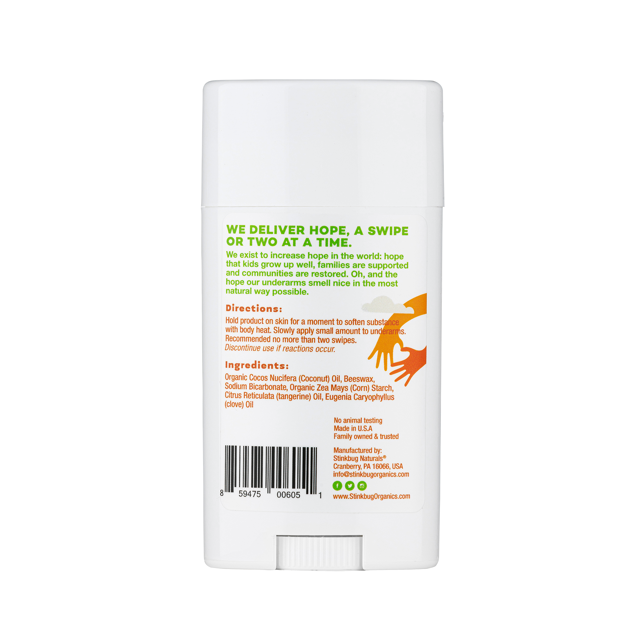 Stinkbug Naturals - Wholesale Deodorant - Uniseks - Tangerine Spice Deodorant Stick1