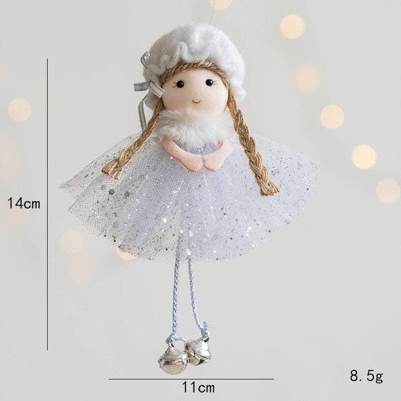 UZ Wholesale Store - Wholesale Ornament - Christmas Tree Ornament- Mesh Glitter Hanging Angel Girl6