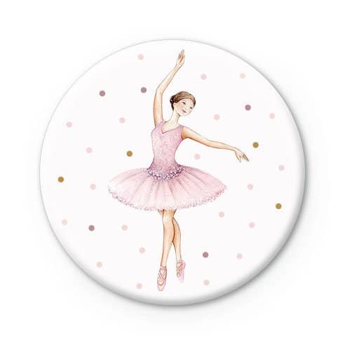 Anstecker, Button, Pin mit Motiv • BALLERINA • Matt Ø32mm für den Großhandel von fioniony®