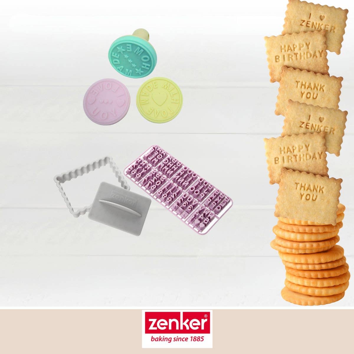 Zenker - Wholesale Cookie Cutter - Zenker Smart Pastry Cookie Stamp Set1