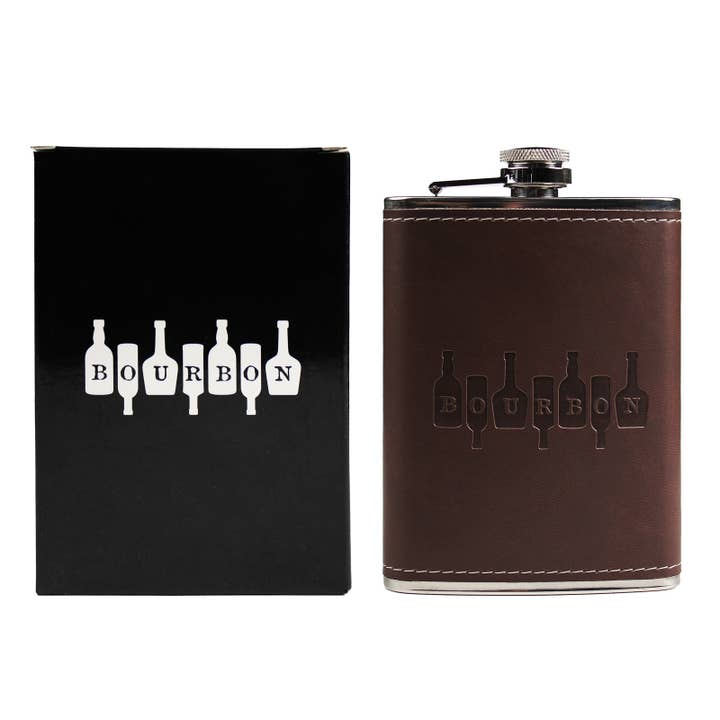 Layne Wilson – Großhandel Taschenflasche – Bourbon on Bottles Lederflasche