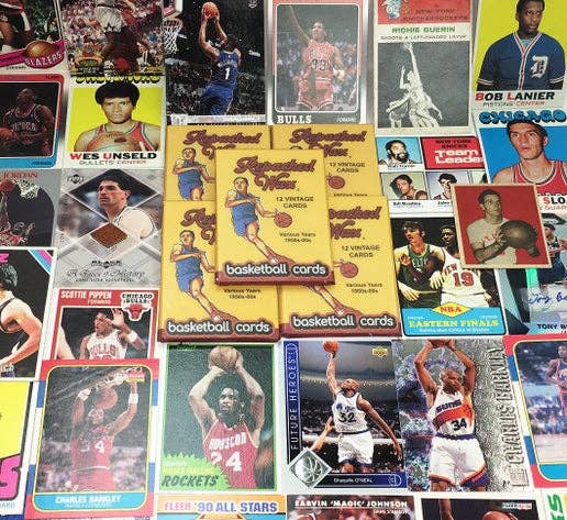 Repacked Wax – Großhandel Kartenspiele – Umpackte Wax-Basketballkarten Wax-Pack 2er-Pack Hänger1