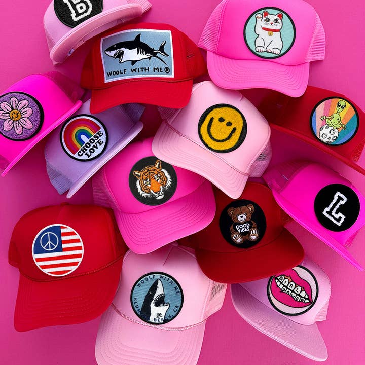 Aqua ADULT Customizable Trucker Hat, Patches Sold Separately (Aqua) for wholesale on Faire1