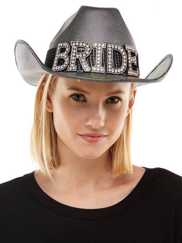 KBW Global Corp. - Wholesale Hat Accessory - Women's - Bride Black Cowboy Hat