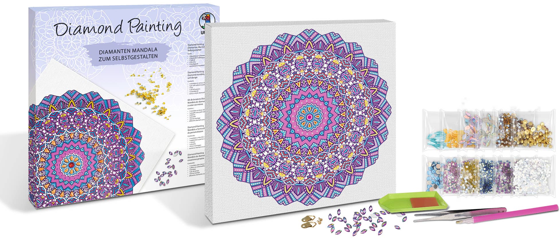 URSUS® / Buntpapierfabrik Ludwig Bähr GmbH & Co. KG - Wholesale DIY Craft Kit - Diamond Painting Mandala Set 81