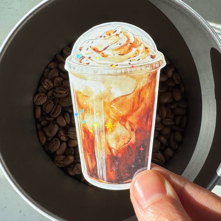 Julia Ockert - Wholesale Sticker - Matcha Latte & Iced Coffee Glitter Stickers5