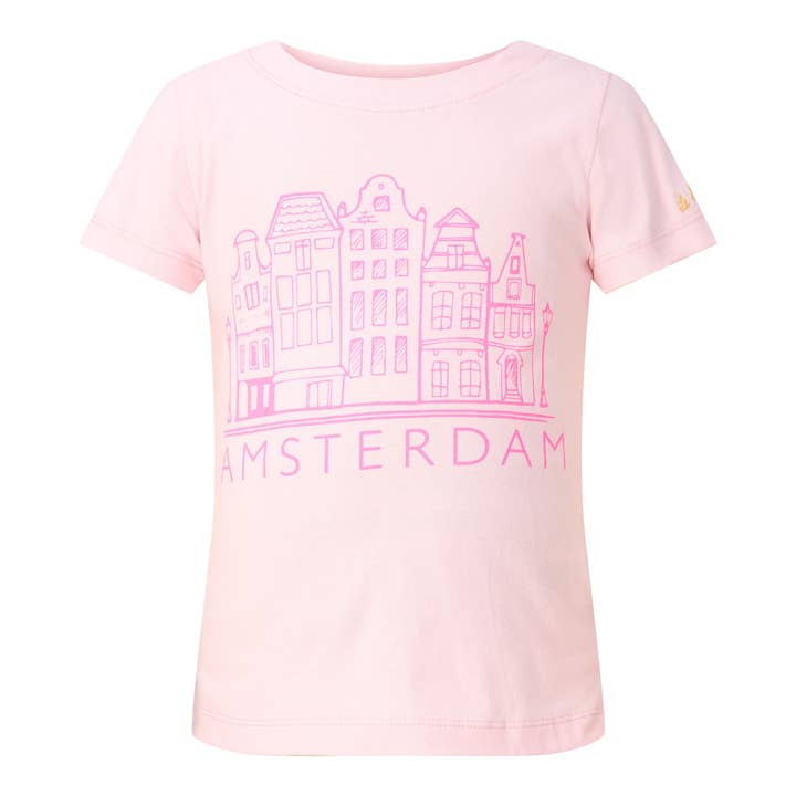 Amsterdam Huse T-shirt k/slv - Pudderrosa for engroshandel hos LE BIG