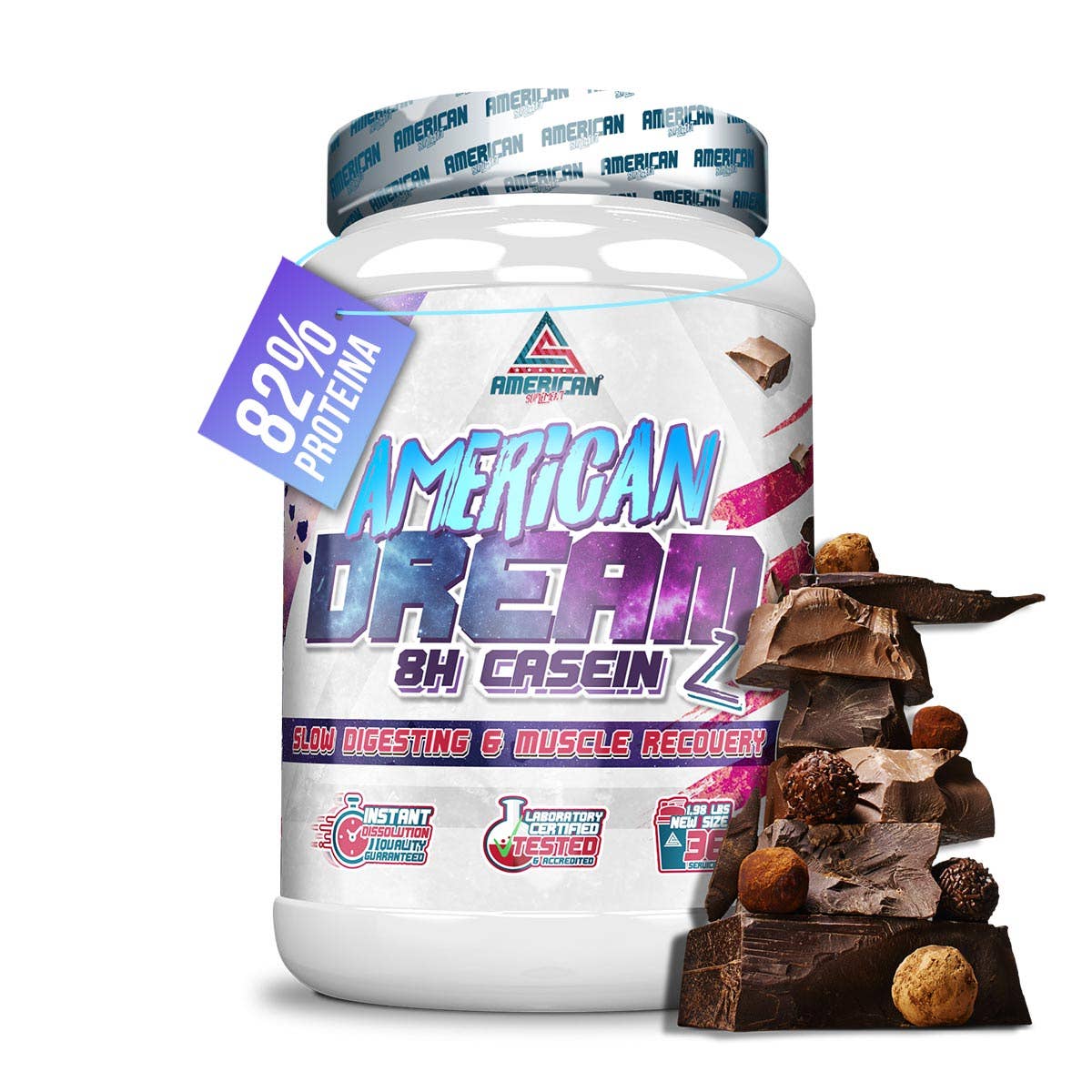 AMERICAN SUPLEMENT S.L. - Vendita all'ingrosso Vitamine/integratori orali - American Supplement | Caseina micellare | 900 grammi1