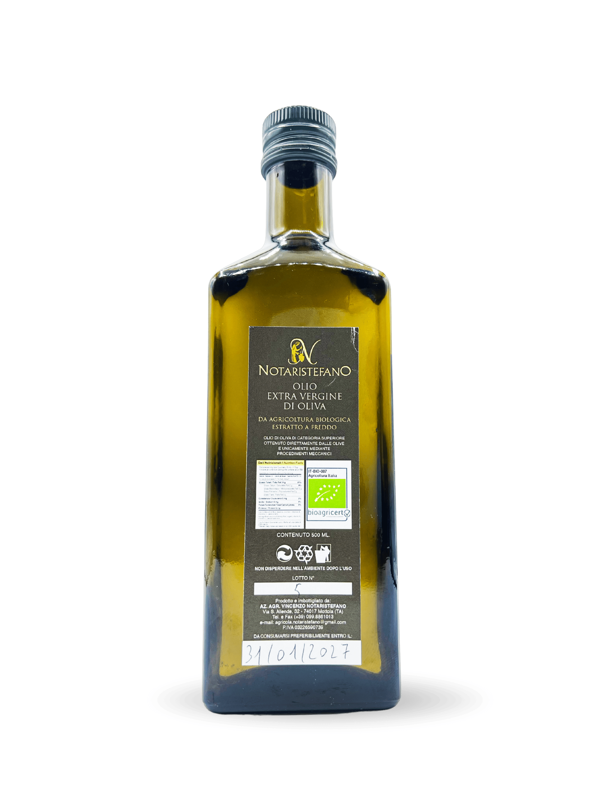 Baron & Chassaing – wholesale Olivolja – Ekologisk extra jungfruolivolja - Italien - 500 ml1