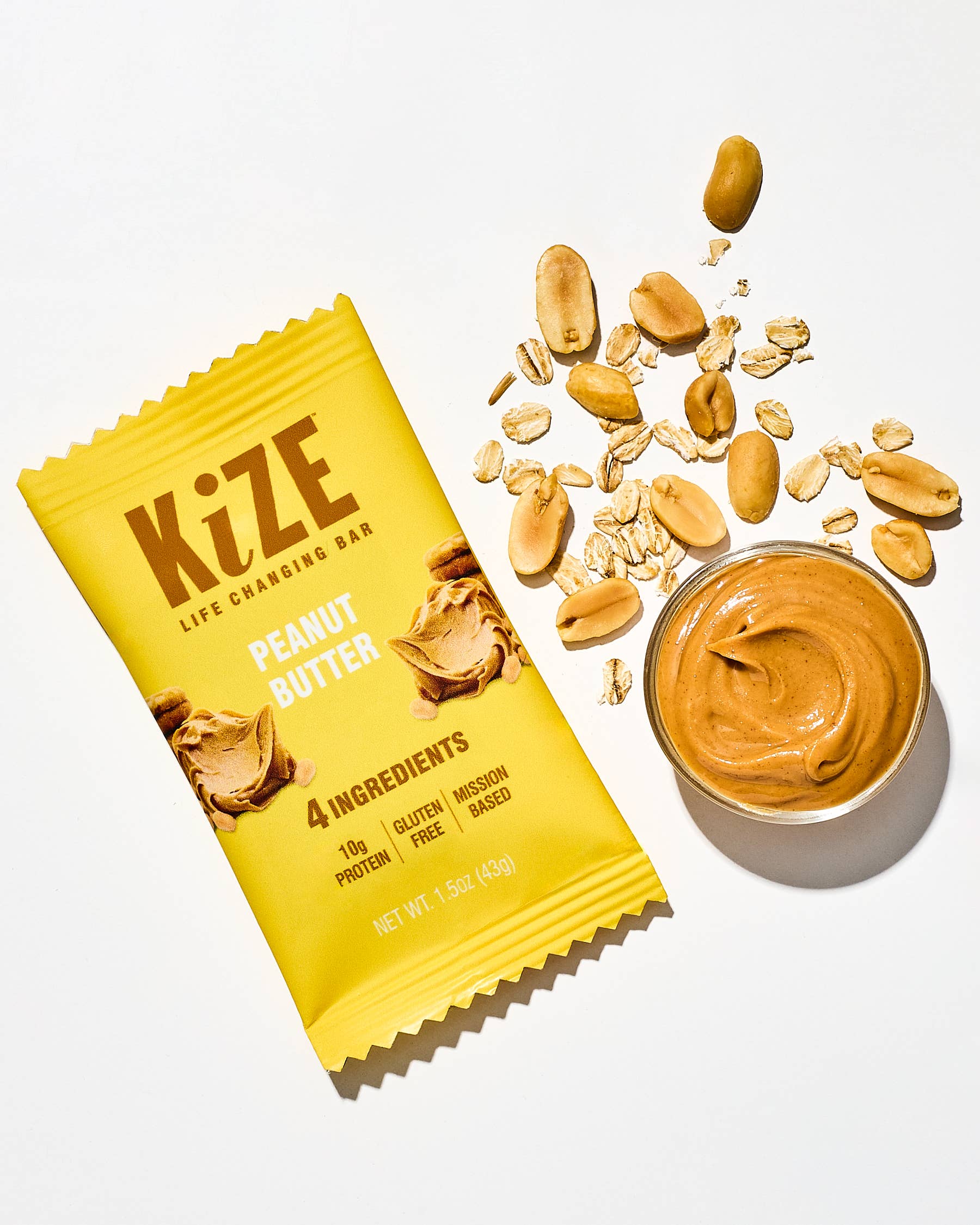 KiZE Life Changing Bars - Wholesale Snack Bar - Peanut Butter, Protein Snack Bar, 1.5oz, 10ct2