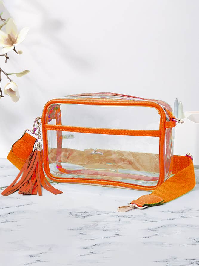 Borsa per fotocamera a tracolla in PU trasparente per la vendita all'ingrosso da parte di Hana