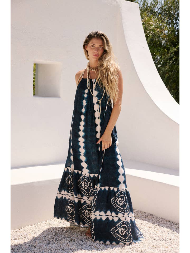 Indigo Drifters Krishna Maxi for wholesale on Faire