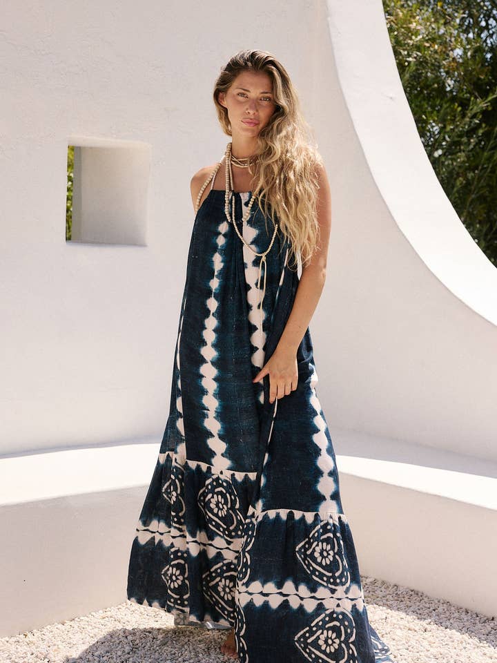 Indigo Drifters Krishna Maxi for wholesale on Faire0