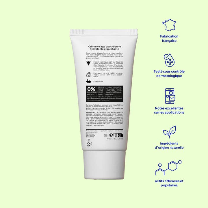 3B PHARMA - Wholesale Facial Moisturizer - Purifying Facial Care Azelaic Acid - Customizable