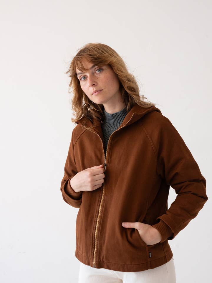 Turina Organic Cotton Terracotta Jacket for wholesale by Tiralahilacha