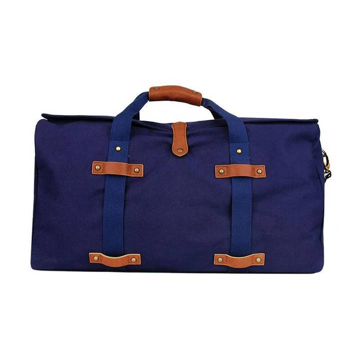 Canvas Duffle - Washed Navy Canvas for wholesale by Bellemonde
