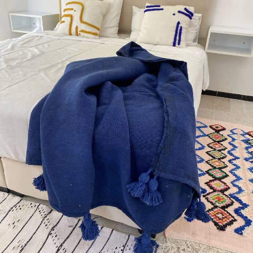 Manta, Manta, Manta Boho Com Borlas por atacado de woolsouk ( We handle U.S. import procedures for you )