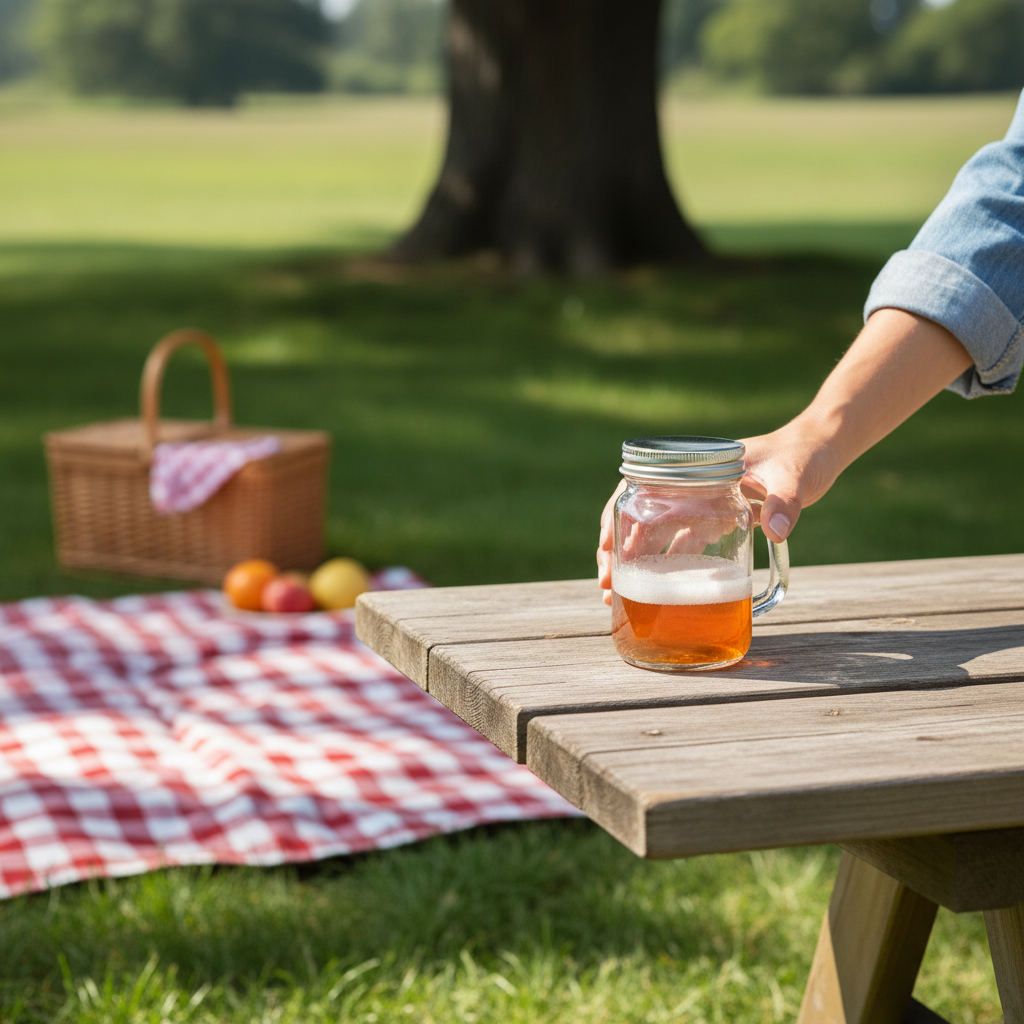 Kadra Kitchenware - Wholesale Jar - Vikko - Mini Mason Handle Jar (SS Lid) , 5 Oz1