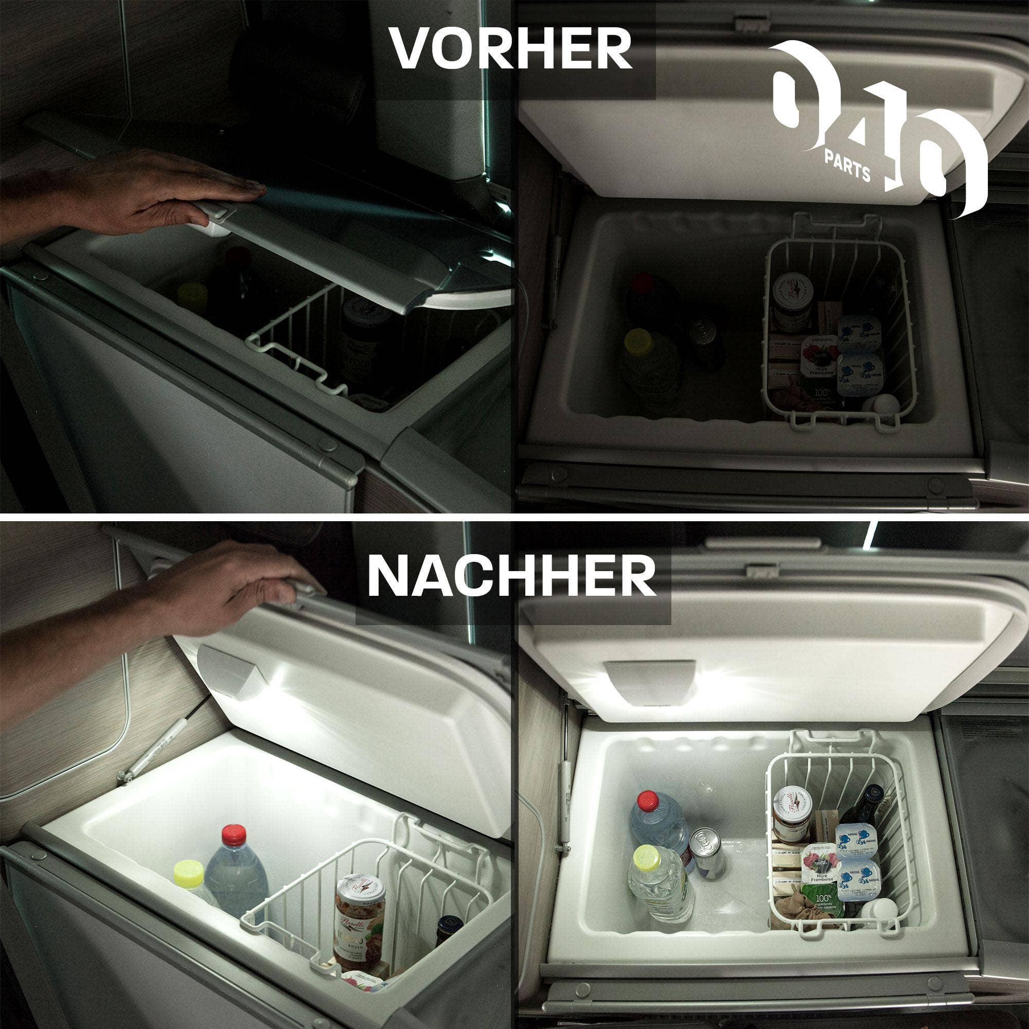 Mixcover GmbH - Wholesale Portable Charger - 040Parts automatic LED refrigerator light/cooler box compatible with caravans, motorhomes, caravans, van, freezer, mini refrigerator4