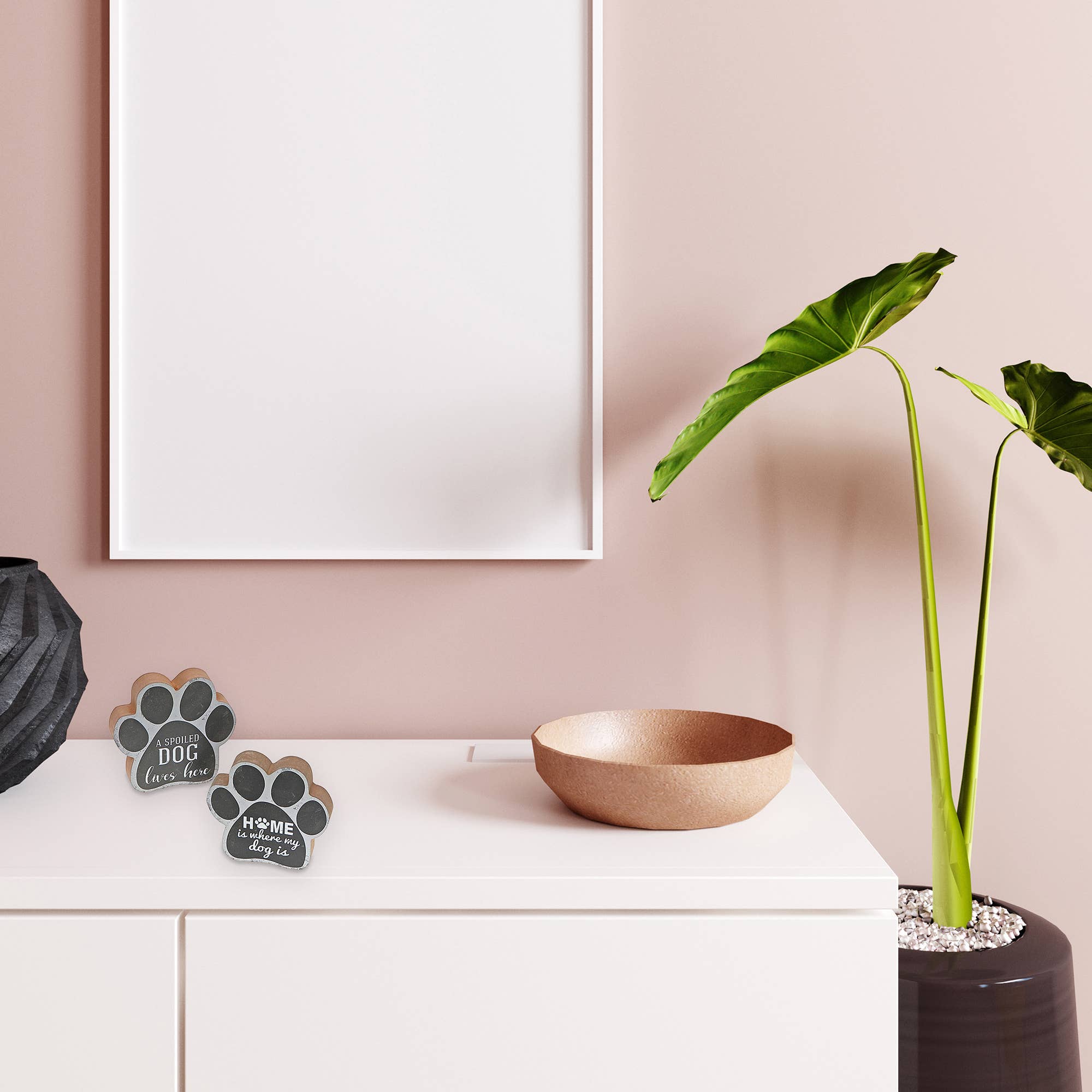 Multi Wooden Dog Paw Shaped Sign Asstd for wholesale on Faire1