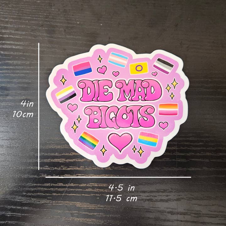 Sleepy Moth - Wholesale Sticker - "Die Mad Bigot" die-cut vinyl sticker1