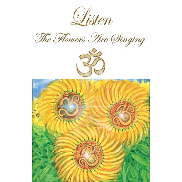 The Flowers Are Singing Aum - Carte de vœux mystique pour la vente par Magnet To Success