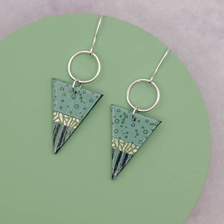Triangle Earrings Hook - Sea Green for wholesale by Circle & Dash