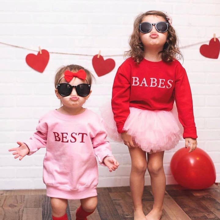 Minimalist Babes Crewneck, Valentines Day Sweatshirt for Gir for wholesale by The Wishing Elephant