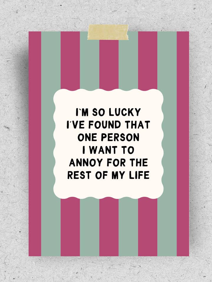 Postcard "Annoying Person" | Recycled Paper for wholesale by hellopinlin