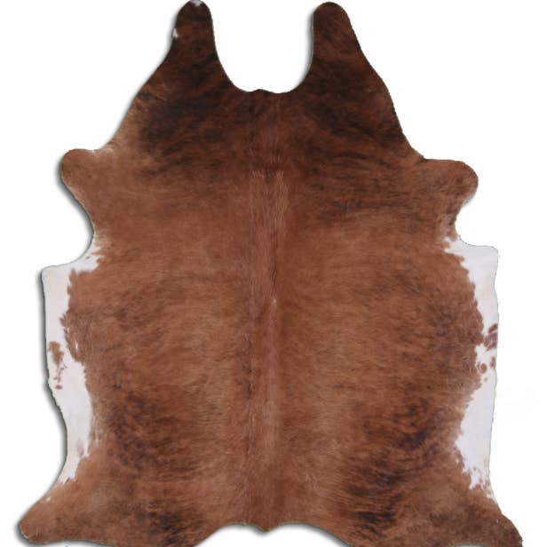 A Grade - Whitebelly Brindle - Brazilian Cowhide Rug for wholesale by Western Linens