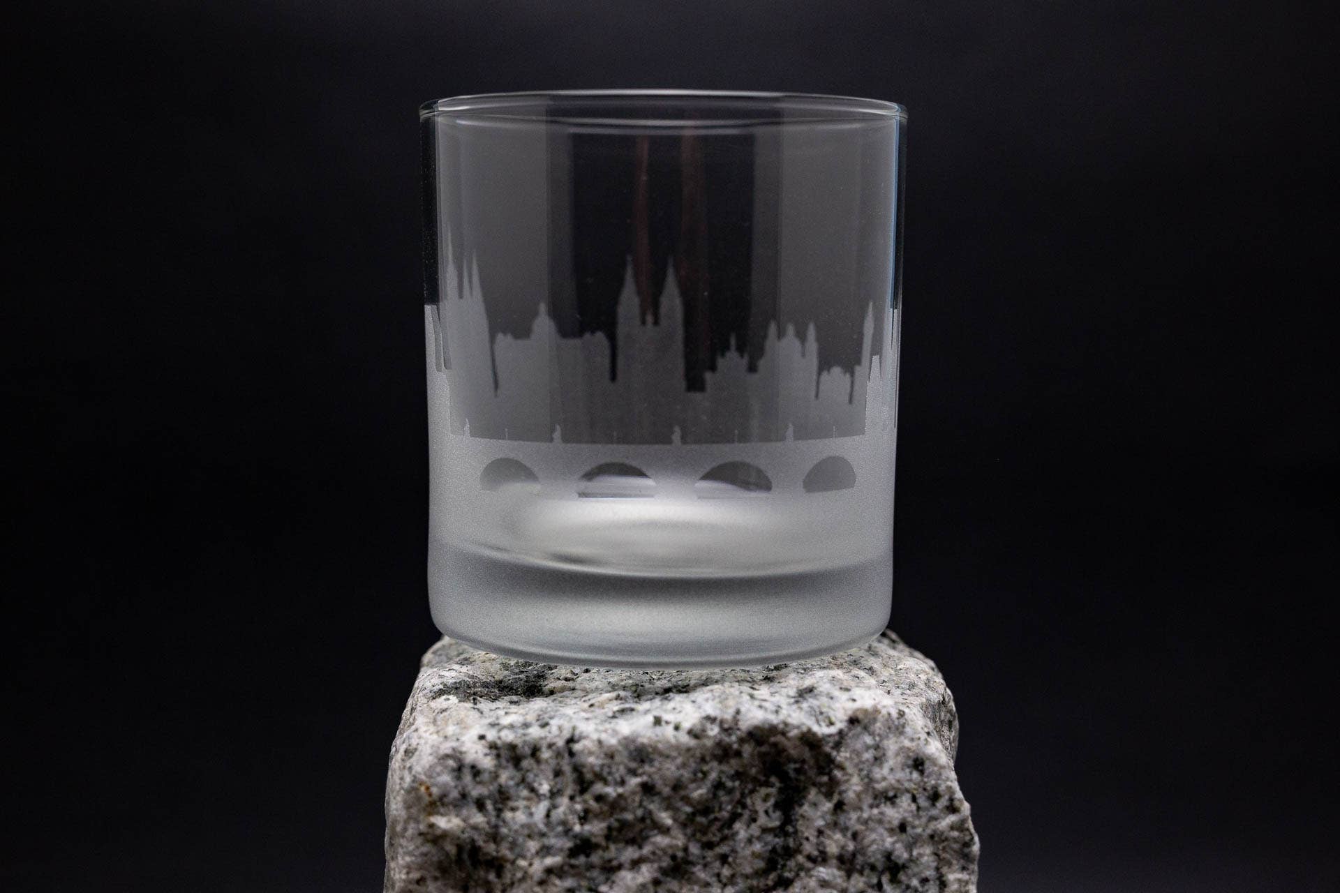 Urban & Etched - Wholesale Cocktail/Liquor Glass - Prague, Czech Republic Skyline Rocks Glass