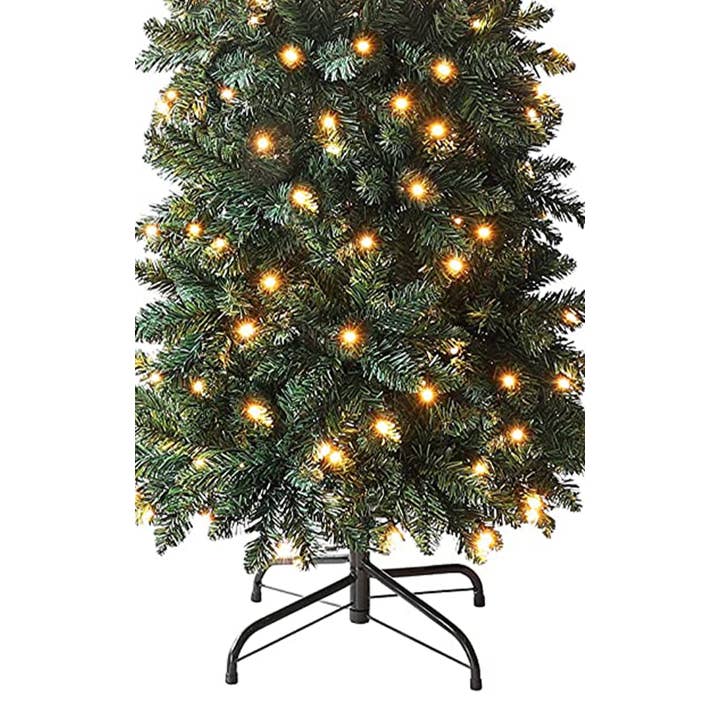 Perfect Holiday - Wholesale Artificial Christmas Tree - 6.5 FT Pencil Pre-lit Warm White Light Christmas Tree